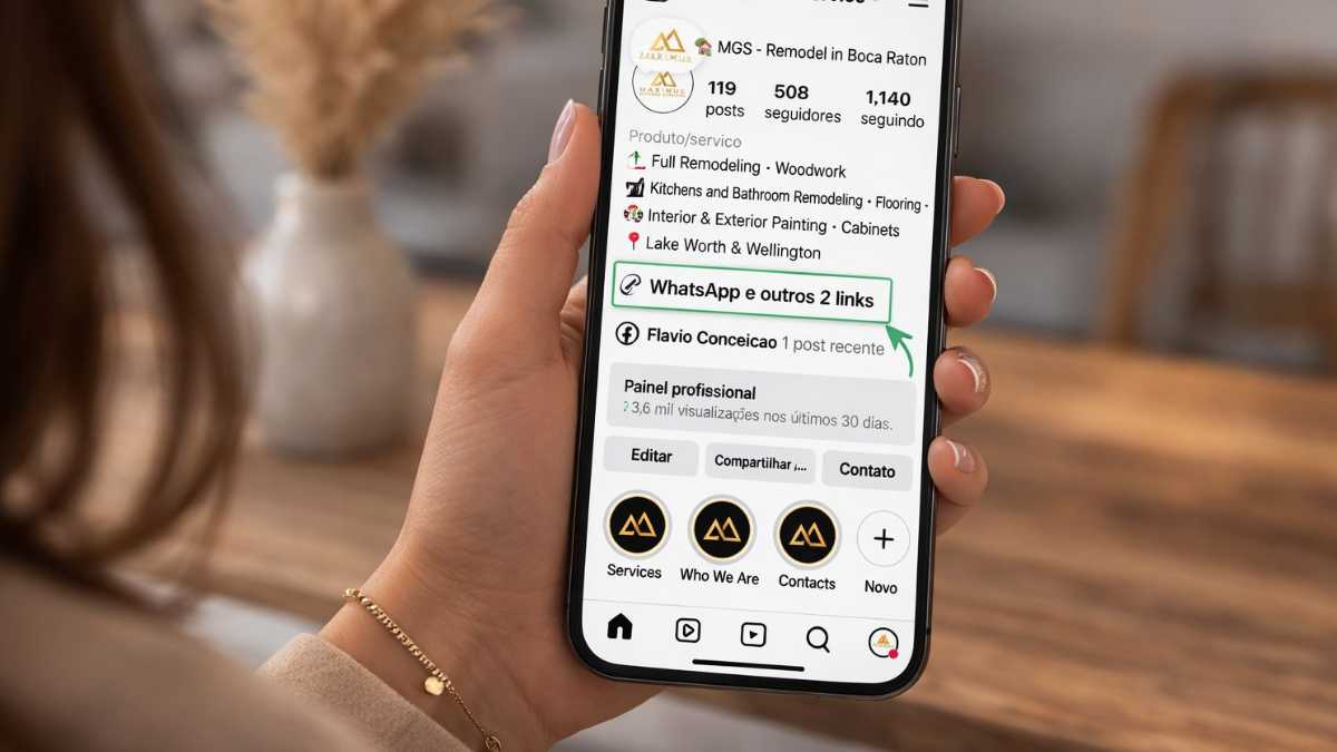 Como colocar link do WhatsApp na bio do Instagram