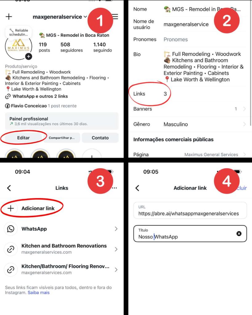 Como colocar link do WhatsApp na bio do Instagram no painel atualizado